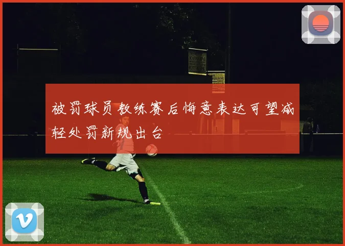 被罚球员教练赛后悔意表达可望减轻处罚新规出台